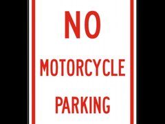 No Motorcycle Parking Sign