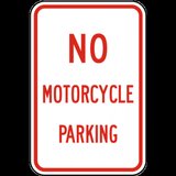 No Motorcycle Parking Sign